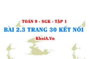 Bài 2.3 trang 30 Toán 9 Kết nối tri thức Tập 1